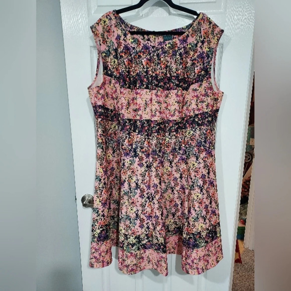 Gabby Skye Pink Floral Sleeveless Scuba Dress in Size 22W (WIDE) - Picture 1 of 12